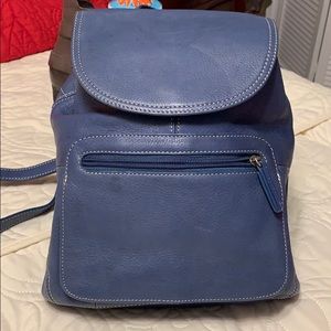 Denim blue backpack